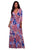 Pink Floral Print Belted Maxi DressSA-BLL51397-2 Fashion Dresses and Maxi Dresses by Sexy Affordable Clothing