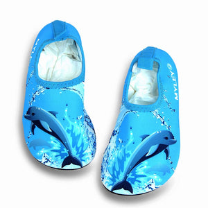 Shark Printed Lovely Kids Beach Shoes #Blue #Beach Shoes SA-BLTY0806 Sexy Swimwear and Swim Shoes by Sexy Affordable Clothing