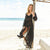 Sexy Vacation Beach Long Dress #Black #Cardigan #Button #Lantern Sleeve SA-BLL3707-1 Sexy Swimwear and Cover-Ups & Beach Dresses by Sexy Affordable Clothing