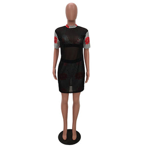 Flower Statement Floral Stripe Short Set #Striped #Floral SA-BLL282685 Sexy Clubwear and Pant Sets by Sexy Affordable Clothing