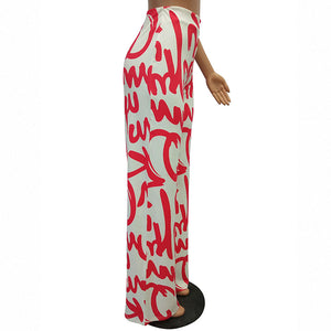 Casual Printed Wide Leg Pants #Printed #Wide Leg SA-BLL751 Women's Clothes and Pants and Shorts by Sexy Affordable Clothing