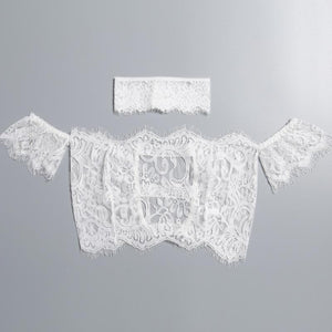 White Off The shoulder Lace Bralette #White # SA-BLL3046 Out Of Stock by Sexy Affordable Clothing