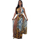 High Cut Sexy Print Retro Split Long Dress #Print #Split #Retro SA-BLL51439 Sexy Lingerie and Gowns & Long Dresses by Sexy Affordable Clothing