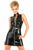 Front Zip Sleeveless Faux Leather Mini DressSA-BLL6062 Sexy Lingerie and Leather and PVC Lingerie by Sexy Affordable Clothing