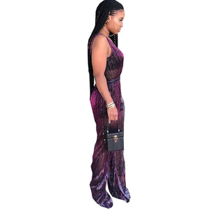 Occassional See-through Purple One-piece Jumpsuit #Sleeveless #See-Through SA-BLL8091 Women's Clothes and Jumpsuits & Rompers by Sexy Affordable Clothing