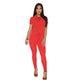 Hooded Sport Racing Plaid Two Piece Set #Red #Short Sleeve #Two Piece #Hooded SA-BLL282440-2 Sexy Clubwear and Pant Sets by Sexy Affordable Clothing