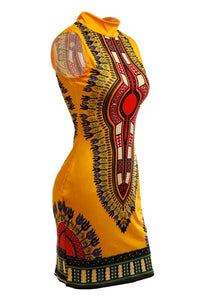 Ethnic Style Round Neck Sleeveless Totem Printed Mini Dress  SA-BLL28072-5 Fashion Dresses and Mini Dresses by Sexy Affordable Clothing