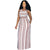 Fashion Round Neck Striped Floor Length Dress #Sleeveless #Striped #Round Neck SA-BLL51437-2 Fashion Dresses and Maxi Dresses by Sexy Affordable Clothing