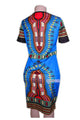 Traditional African Print Short Sleeve Slim Dress  SA-BLL27931 Fashion Dresses and Mini Dresses by Sexy Affordable Clothing