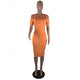 Off-Shoulder Midi Dress #Orange #Off-Shoulder SA-BLL36224-4 Fashion Dresses and Midi Dress by Sexy Affordable Clothing