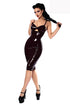 Black PVC Minidress with Integral Bullet Bra