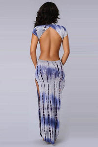 Backless High Split Maxi Dress  SA-BLL51278-1 Fashion Dresses and Maxi Dresses by Sexy Affordable Clothing