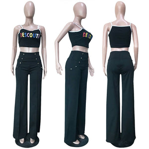 High Waist Wide Leg Pants #High Waist #Wide Leg SA-BLL738-2 Women's Clothes and Pants and Shorts by Sexy Affordable Clothing