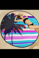 Beach Towel Round Blanket Swim Tropical Beach Sunset/Palm Tree  SA-BLL38351 Sexy Swimwear and Beach Towel by Sexy Affordable Clothing