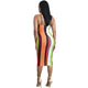 Lace-up Striped Sling Dress #Sling #Striped SA-BLL362066 Fashion Dresses and Midi Dress by Sexy Affordable Clothing