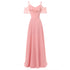 Long Flowy Bridesmaid Chiffon Dress #Lace #Chiffon #Bridesmaid