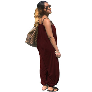 Wide Straps Lazy Jumpsuits #Sleeveless #Straps SA-BLL55593-2 Women's Clothes and Jumpsuits & Rompers by Sexy Affordable Clothing