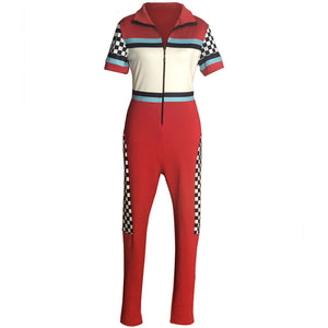 3 Colors Sexy Block Colors Zipped Sports Jumpsuit #Jumpsuit # SA-BLL55403-1 Women's Clothes and Jumpsuits & Rompers by Sexy Affordable Clothing