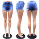 Front Pocket Solid Zipper Shorts #Jeans #Blue #Shorts SA-BLL586 Women's Clothes and Jeans by Sexy Affordable Clothing