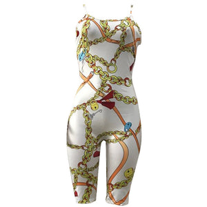 Chains On Lock Romper Suit #Jumpsuit #Backless SA-BLL55418-1 Women's Clothes and Jumpsuits & Rompers by Sexy Affordable Clothing