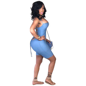 Casual Backless Skinny One-piece Rompers #Backless #Skinny SA-BLL55325-2 Women's Clothes and Jumpsuits & Rompers by Sexy Affordable Clothing