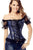 9 Plastic Bones Lace-Up Off The Shoulder Brocade CorsetSA-BLL42683-1 Sexy Lingerie and Corsets and Garters by Sexy Affordable Clothing