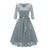 V-Neck Lace Three Quarter Sleeve A-Line Dress #Lace #Grey #V-Neck #A-Line #Three Quarter SA-BLL36141-3 Fashion Dresses and Midi Dress by Sexy Affordable Clothing