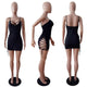 Lace-Up Side Bodycon Mini Dress #Black SA-BLL27968-1 Fashion Dresses and Mini Dresses by Sexy Affordable Clothing