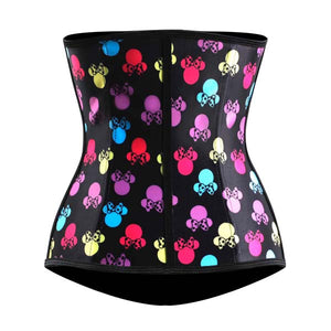 Butterfly Printed Latex Waist Trainer  SA-BLL42645 Sexy Lingerie and Corsets and Garters by Sexy Affordable Clothing