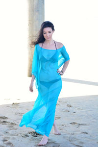 Chiffon Solid Color Long Kimono  SA-BLL51383-2 Sexy Swimwear and Cover-Ups & Beach Dresses by Sexy Affordable Clothing