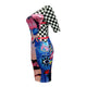 Half Sleeve Boat Neck Knee-Length Graphic Print Dress #Printed #Round Neck SA-BLL36238 Fashion Dresses and Midi Dress by Sexy Affordable Clothing
