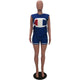 V-Neck Sleeveless Letter Print Casual Top & Shorts #Sleeveless #Two Piece #V-Neck SA-BLL282722-2 Sexy Clubwear and Pant Sets by Sexy Affordable Clothing