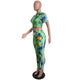Casual Hooded Collar Floral Printed Two-Piece Pants Set #Short Sleeve #Two Piece #Hooded #Print SA-BLL282449-1 Sexy Clubwear and Pant Sets by Sexy Affordable Clothing