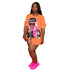 Hip-hop Character Lollipop Portrait T-shirt Dress