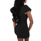 Ruffle Sleeve Cutout Bodycon Dress #Black #Ruffle Sleeve #Cut Out SA-BLL282486-2 Fashion Dresses and Bodycon Dresses by Sexy Affordable Clothing