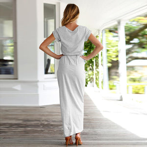 Belted Surplice Maxi Dress #Maxi #Short Sleeve SA-BLL51292-3 Fashion Dresses and Maxi Dresses by Sexy Affordable Clothing
