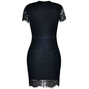 Lace Black Flower Chic Dress #Lace #Black SA-BLL282604 Fashion Dresses and Mini Dresses by Sexy Affordable Clothing