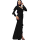 Occassional Long Ruffle Gown With Irregular Hem #Maxi Dress #Black #Ruffle SA-BLL51155-2 Fashion Dresses and Maxi Dresses by Sexy Affordable Clothing