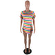 Casual Striped Cotton T-shirt #Short Sleeve #O Neck SA-BLL730 Women's Clothes and Blouses & Tops by Sexy Affordable Clothing