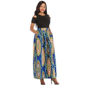 African Print Short Sleeve Blouse and Long Skirt #Short Sleeve #Two Piece #Print #Dashiki #African SA-BLL2432-5 Sexy Clubwear and Skirt Sets by Sexy Affordable Clothing