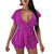 Cutout Back V Neck Ruffled Wrap Flared Romper #V Neck #Ruffled SA-BLL55560-1 Women's Clothes and Jumpsuits & Rompers by Sexy Affordable Clothing
