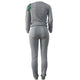Cute Women Peacock Sequined 2 Piece Jogger Pants Set #Sequins SA-BLL27787 Sexy Clubwear and Pant Sets by Sexy Affordable Clothing