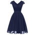 Lace Vintage Short Sleeve Lace Dress #Lace #Short Sleeve