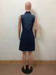 Denim Dress With Button & Belt #Denim SA-BLL282567 Fashion Dresses and Mini Dresses by Sexy Affordable Clothing