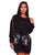Round Neck Long Sleeve Loose Sweats #Tops #Black #Sweats SA-BLL638-1 Women's Clothes and Blouses & Tops by Sexy Affordable Clothing
