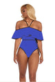 Chic Ruffle Strapless Bodysuit #Blue SA-BLL81190-3 Women's Clothes and Bodysuits by Sexy Affordable Clothing