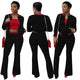 Leisure Wide Leg Pants Suit #Black #Two Piece SA-BLL28055-2 Sexy Clubwear and Pant Sets by Sexy Affordable Clothing