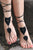 Black Crochet Sweetheart Beaded Barefoot SandalsSA-BLL98006-3 Accessories and Sexy Anklets by Sexy Affordable Clothing