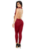Seldana Red Pearl Chain Open Back Jumpsuit #Jumpsuit #Red SA-BLL55320-5 Women's Clothes and Jumpsuits & Rompers by Sexy Affordable Clothing