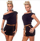 Stretch Mini Dress With Ruffles Black  SA-BLL2409-3 Sexy Clubwear and Club Dresses by Sexy Affordable Clothing